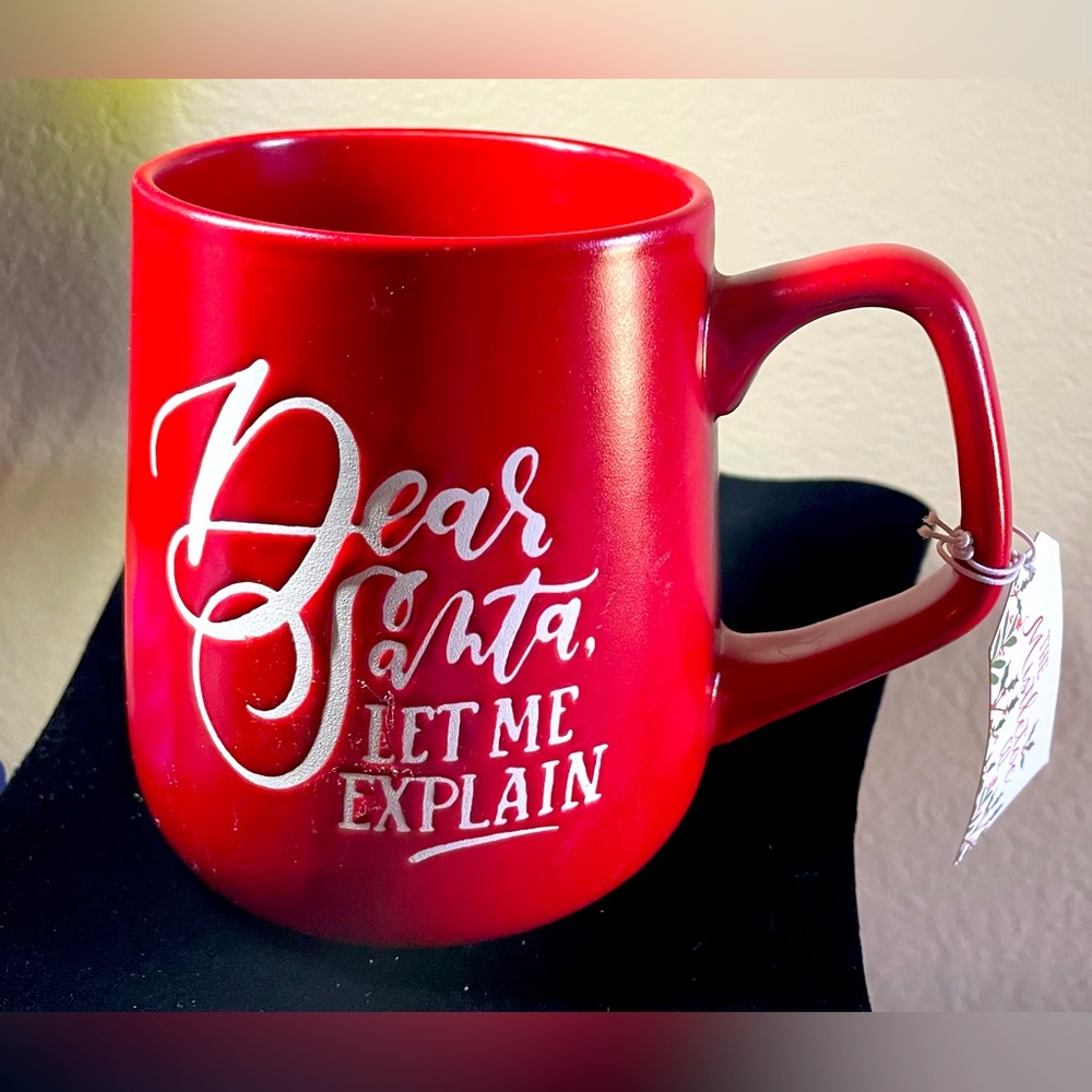 The Mistletoe Co. Red Dear Santa Mug